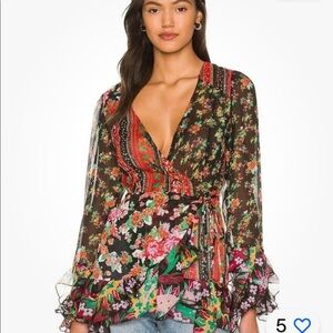 Free People Wrap Blouse NWT size M